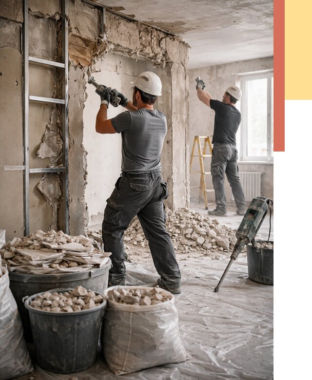 Демонтажные работы в Вятских Полянах от 2741 руб. — услуги и цена под ключ | ОТДЕЛОЧНИК-Втс