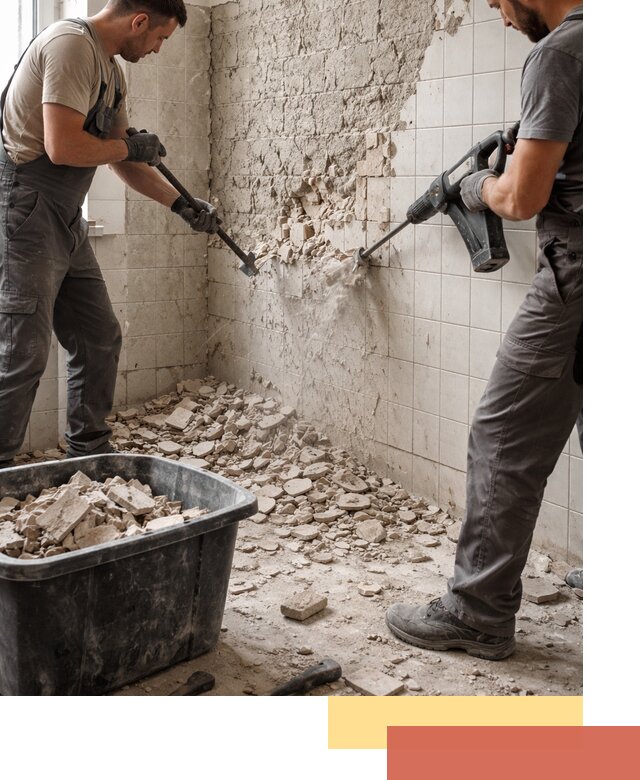 Демонтаж плитки со стен в Вятских Полянах быстро и аккуратно