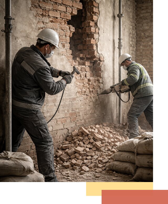 Демонтаж кирпичных стен в Вятских Полянах быстро и безопасно