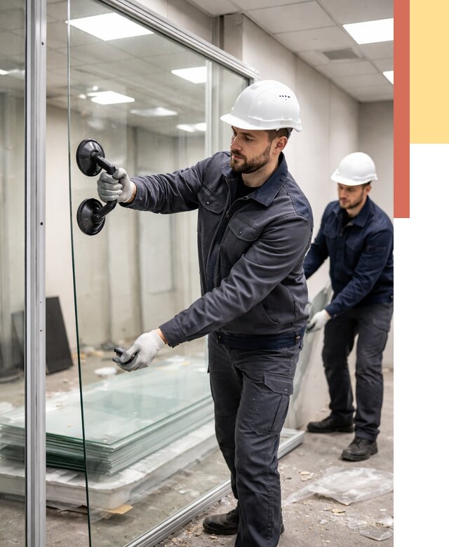 Демонтаж стеклянных перегородок в Вятских Полянах от 3248 руб. — быстро и недорого | ОТДЕЛОЧНИК-Втс