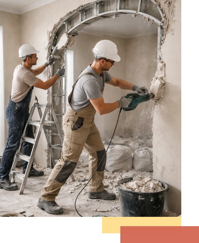 Демонтаж гипсокартонной арки в Вятских Полянах быстро и аккуратно