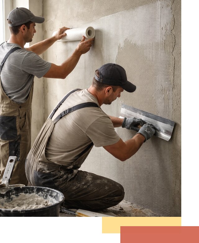 Армирование стен стеклосеткой в Вятских Полянах для прочной отделки