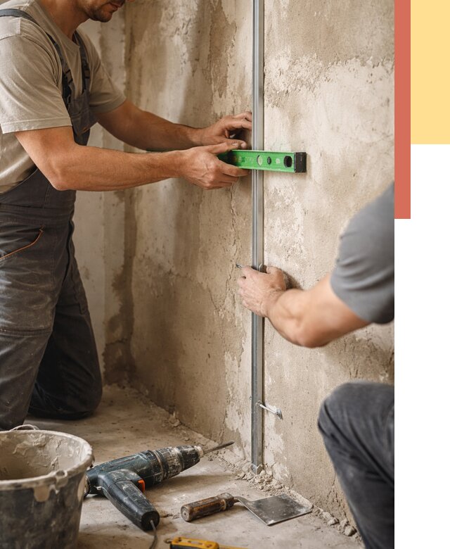 Установка штукатурных маяков в Вятских Полянах от 7105 руб. — быстро и недорого | ОТДЕЛОЧНИК-Втс