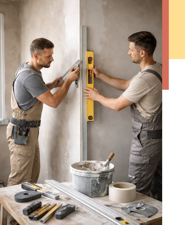 Выведение углов стен в Вятских Полянах от 1878 руб. быстро и недорого | ОТДЕЛОЧНИК-Втс