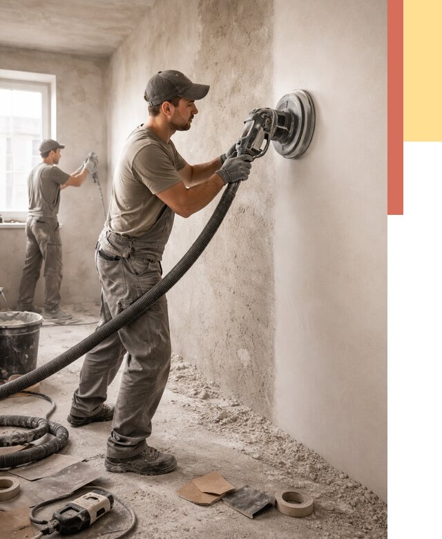 Шлифовка стен в Вятских Полянах от 1218 руб/м2 — быстро и недорого | ОТДЕЛОЧНИК-Втс