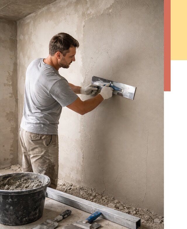 Штукатурка стен без маяков в Вятских Полянах от 7308 руб/м2 — услуги и цена | ОТДЕЛОЧНИК-Втс