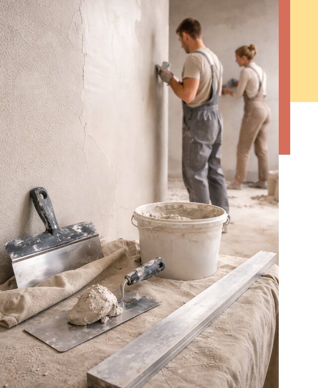 Штукатурка стен гипсовая в Вятских Полянах от 4568 руб/м2 — быстро и недорого | ОТДЕЛОЧНИК-Втс