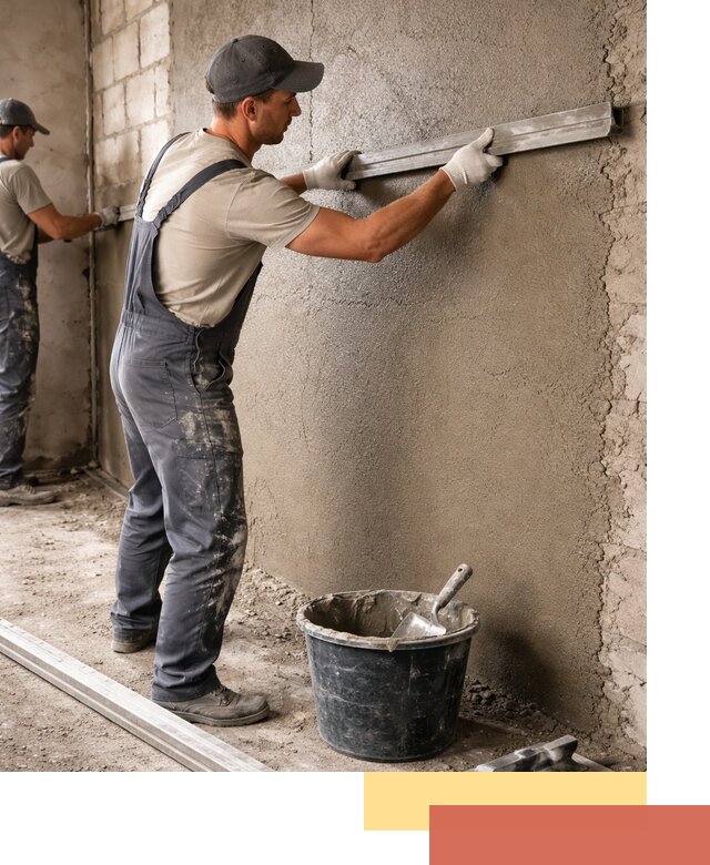 Штукатурка стен цементно-песчаная в Вятских Полянах профессионально