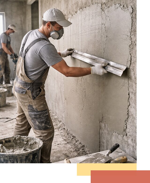 Штукатурка бетонных стен в Вятских Полянах качественно и долговечно