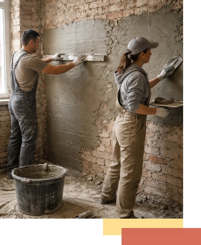 Штукатурка кирпичных стен в Вятских Полянах — качественно и надежно