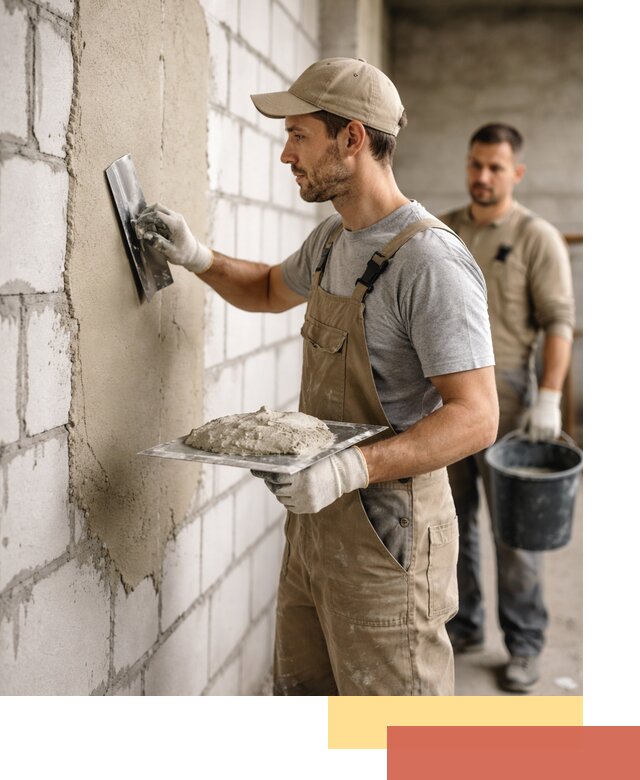 Штукатурка стен из газобетона в Вятских Полянах под ключ