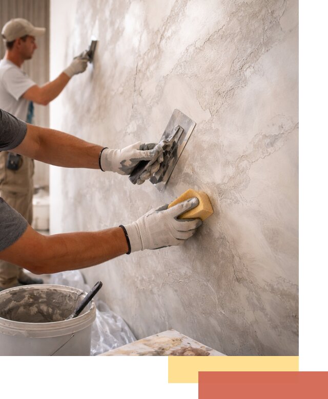 Декоративная штукатурка под мрамор в Вятских Полянах для стен и потолков