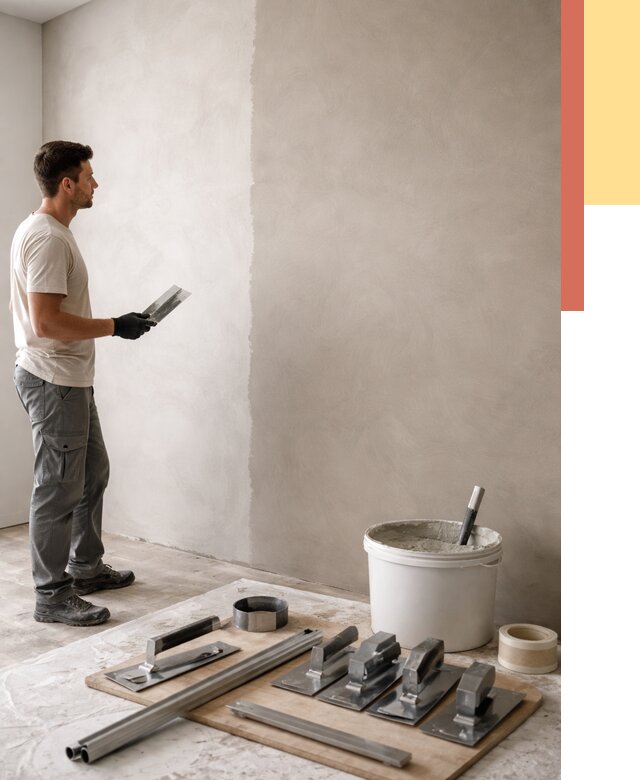 Нанесение микроцемента на стены в Вятских Полянах от 3248 руб./м2 под ключ | ОТДЕЛОЧНИК-Втс