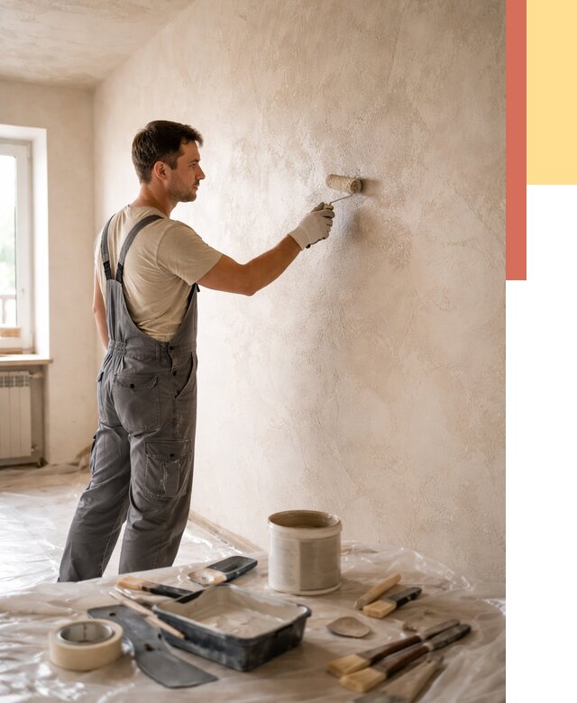 Нанесение лессирующей краски по декоративке в Вятских Полянах от 1776 руб. | ОТДЕЛОЧНИК-Втс