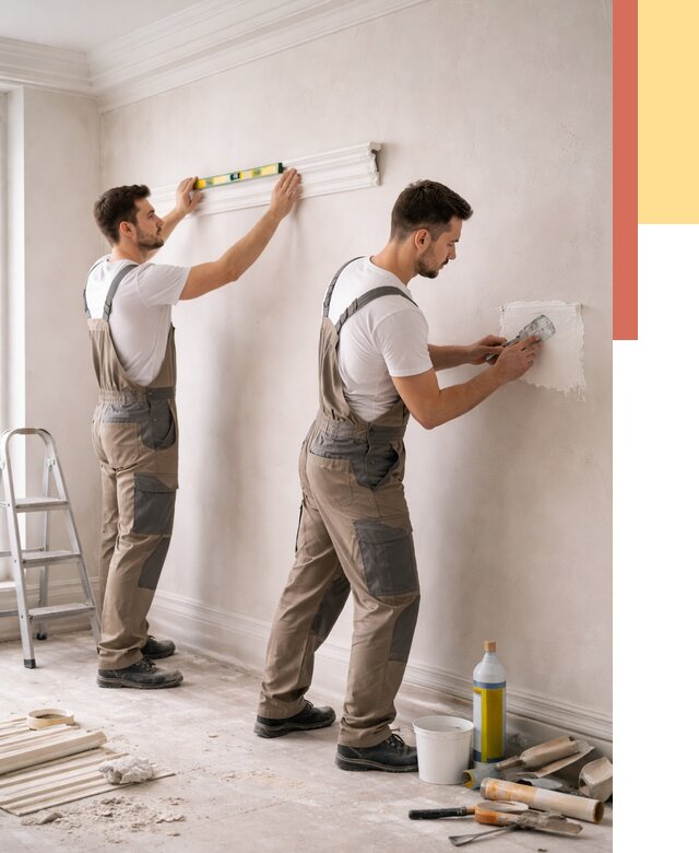 Монтаж лепнины на стены в Вятских Полянах от 4568 руб. — недорого, быстро | ОТДЕЛОЧНИК-Втс