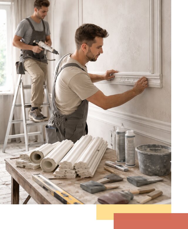 Монтаж лепнины на стены в Вятских Полянах профессионально и качественно