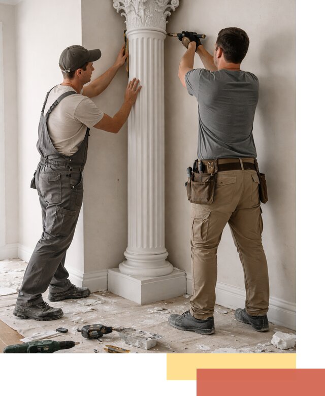 Установка декоративных колонн в Вятских Полянах под ключ