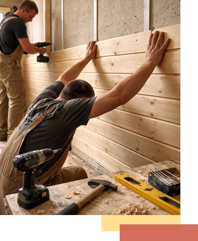 Монтаж деревянной вагонки на стены в Вятских Полянах быстро и качественно