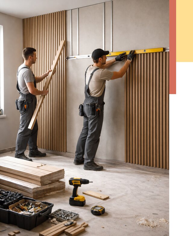 Монтаж реечных панелей на стены в Вятских Полянах от 1218 руб. — быстро и недорого | ОТДЕЛОЧНИК-Втс