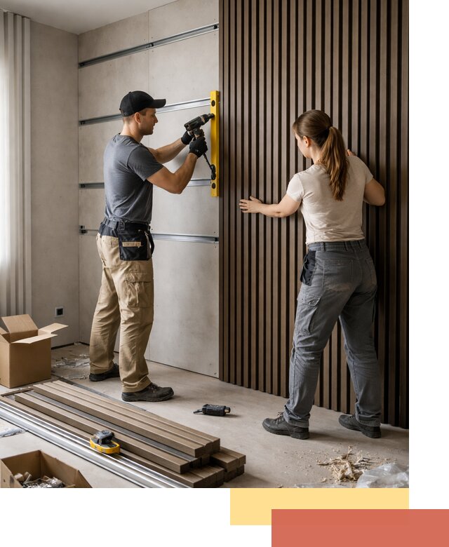 Монтаж реечных панелей на стены в Вятских Полянах