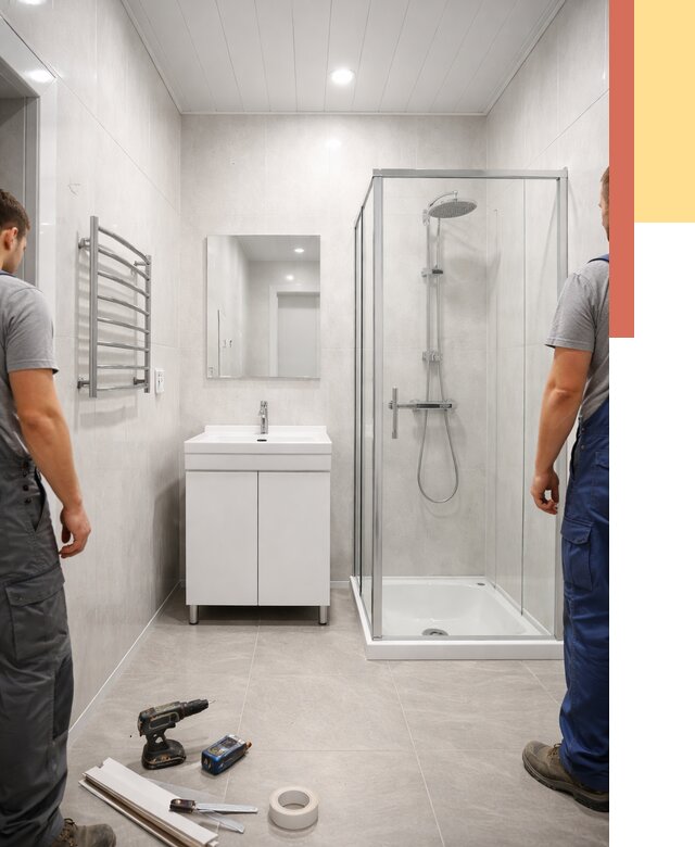 Отделка ванной комнаты панелями ПВХ в Вятских Полянах от 4568 руб. за м2 | ОТДЕЛОЧНИК-Втс