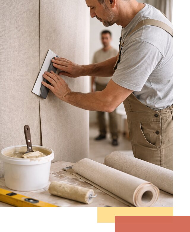 Поклейка текстильных обоев в Вятских Полянах профессионально и аккуратно