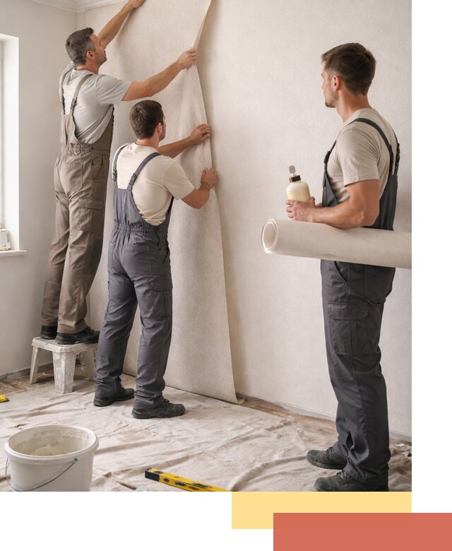 Оклейка стен обоями в Вятских Полянах — качественно и профессионально