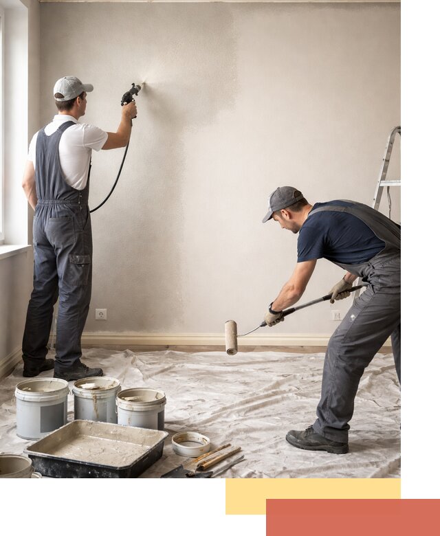 Покраска стен моющейся краской и защита поверхностей в Вятских Полянах