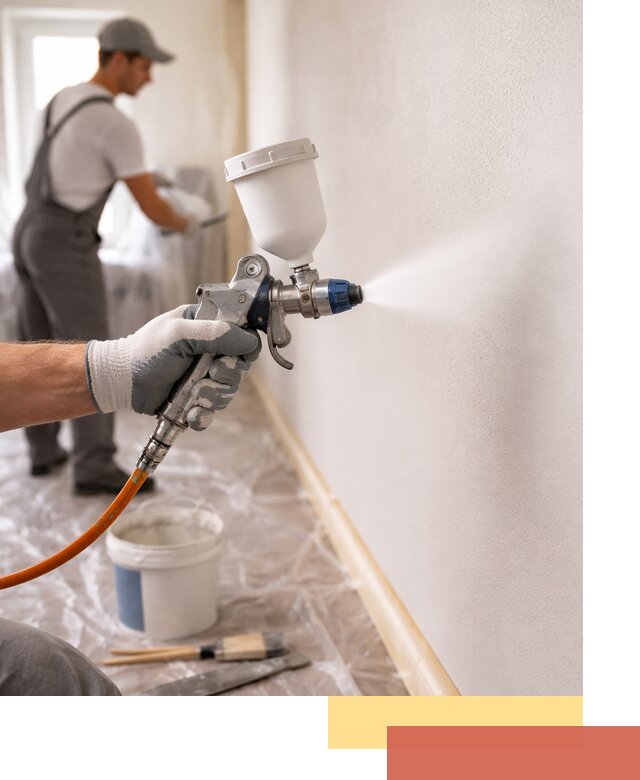 Покраска стен краскопультом в Вятских Полянах быстро и качественно