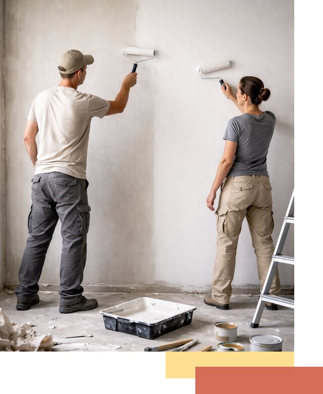 Окраска стен по стеклохолсту в Вятских Полянах качественно и долговечно