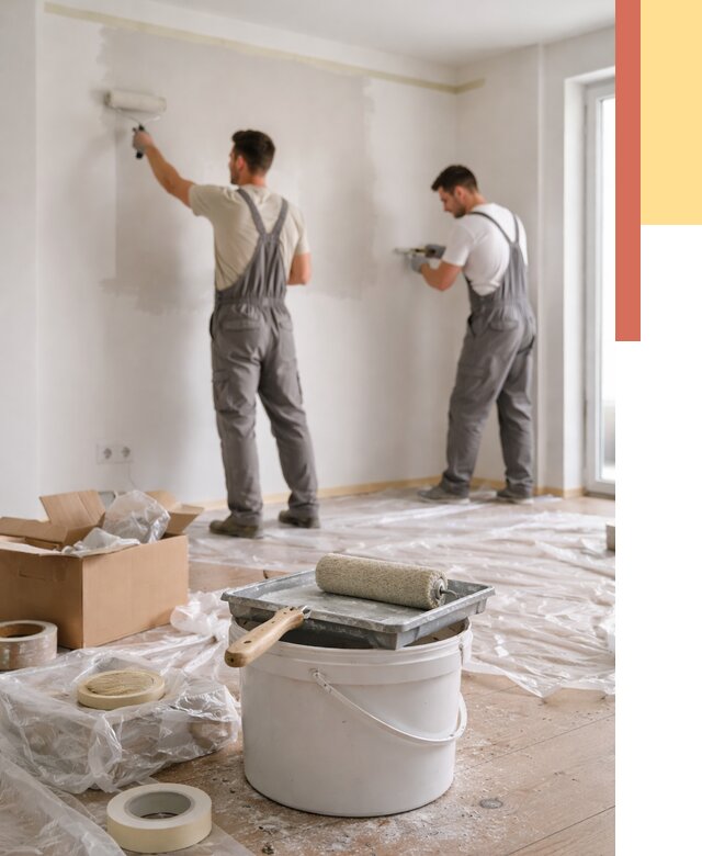 Покраска стен в квартире в Вятских Полянах от 2538 руб/м2 — быстро и недорого | ОТДЕЛОЧНИК-Втс