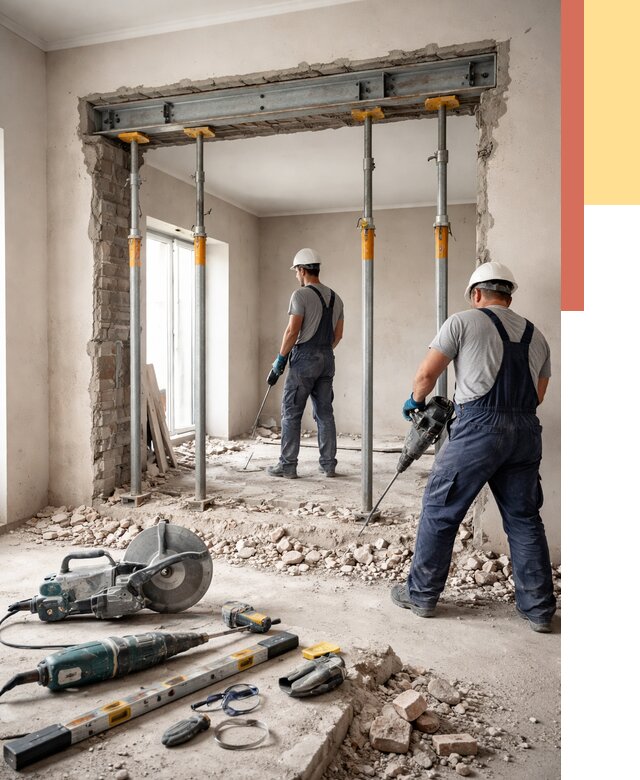 Прорезка проема в стене в Вятских Полянах от 4568 руб. — быстро и недорого | ОТДЕЛОЧНИК-Втс