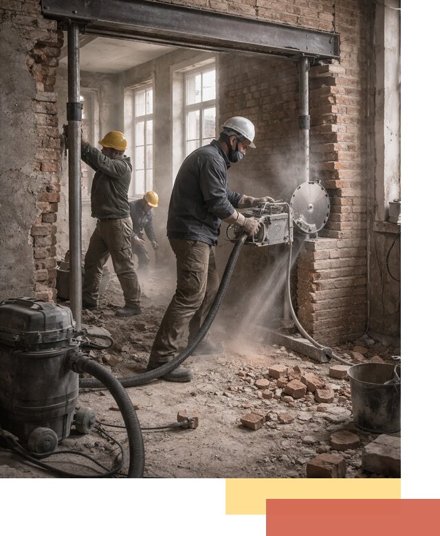 Прорезка проема в стене под дверной или оконный проем в Вятских Полянах