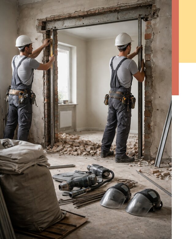 Расширение дверного проема в Вятских Полянах от 12688 руб. под ключ | ОТДЕЛОЧНИК-Втс