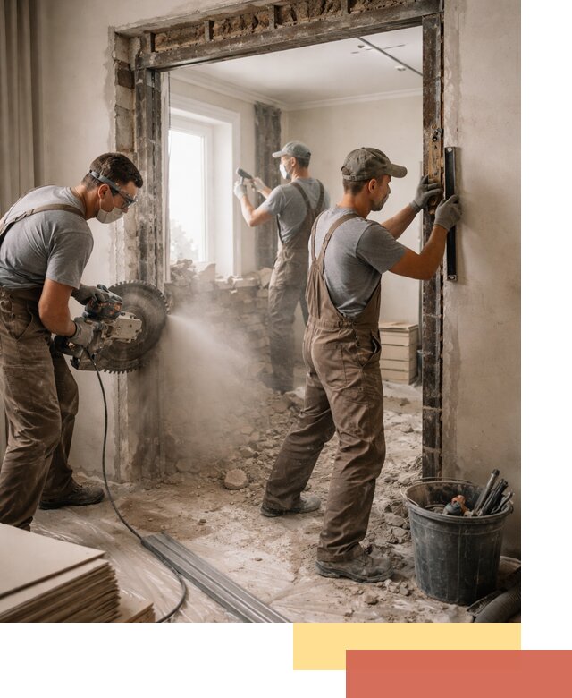 Расширение дверного проема под установку новой двери в Вятских Полянах