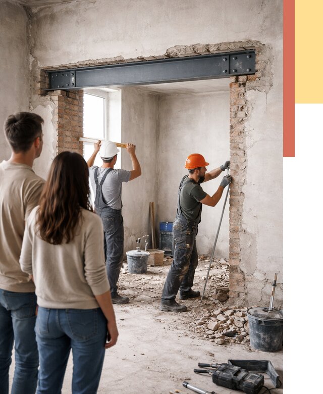 Усиление проема в стене в Вятских Полянах от 9643 руб. — усиление дверного проема металлоконструкцией | ОТДЕЛОЧНИК-Втс