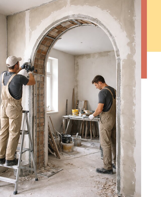 Устройство арочного проема в Вятских Полянах от 9643 руб. под ключ — быстро и недорого | ОТДЕЛОЧНИК-Втс