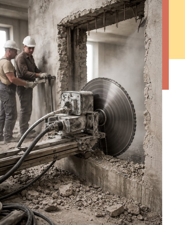 Алмазная резка проемов в Вятских Полянах от 4568 руб. быстро и недорого | ОТДЕЛОЧНИК-Втс