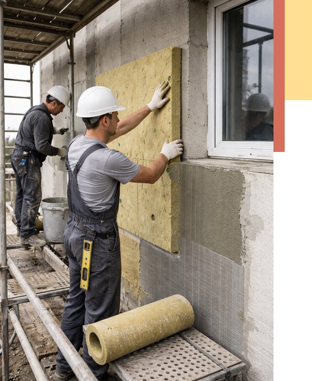 Утепление стен в Вятских Полянах от 4365 руб. под ключ — быстро и недорого | ОТДЕЛОЧНИК-Втс