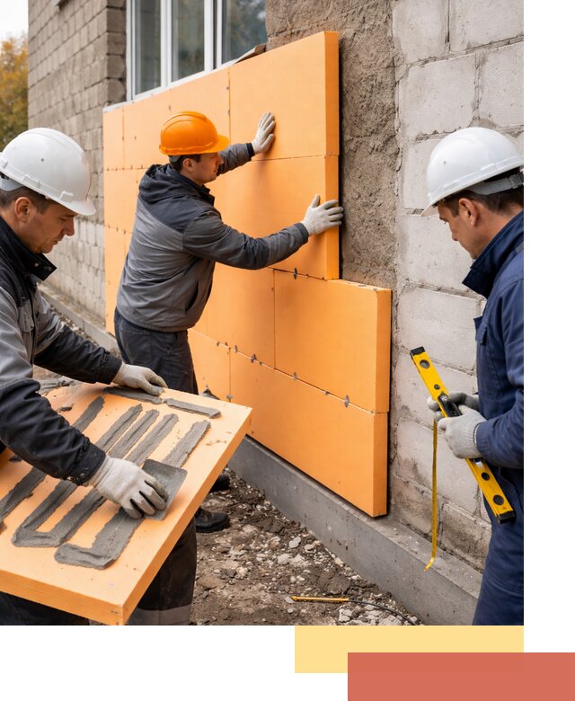 Утепление фасада пеноплексом под ключ в Вятских Полянах