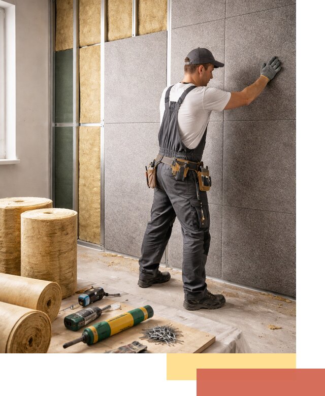 Профессиональная шумоизоляция стен в Вятских Полянах для квартиры и офиса