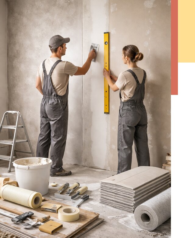 Отделка стен в Вятских Полянах от 1523 руб/м² — недорого, быстро, под ключ | ОТДЕЛОЧНИК-Втс