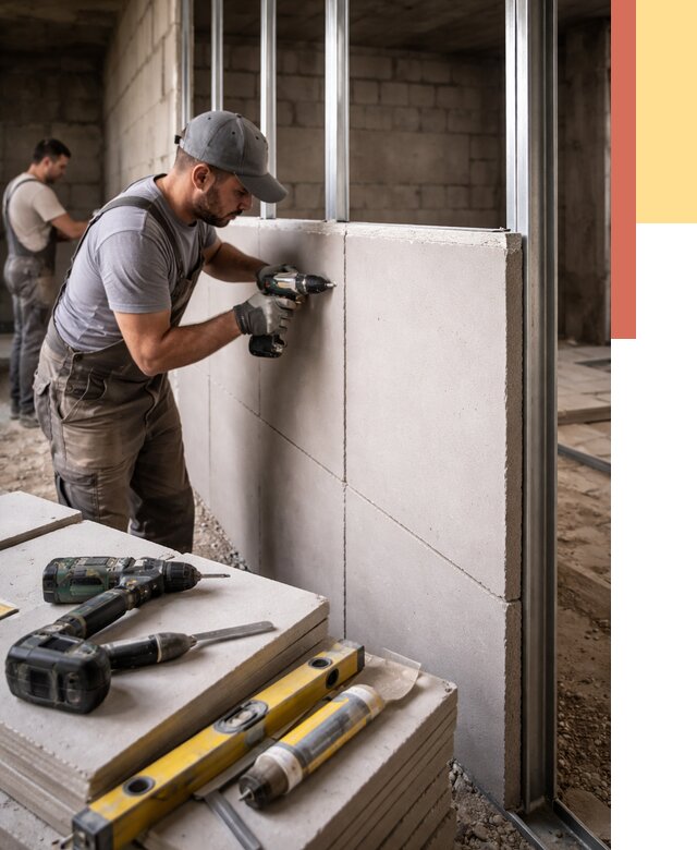 Кладка влагостойких перегородок ПГП в Вятских Полянах от 1218 руб. под ключ | ОТДЕЛОЧНИК-Втс