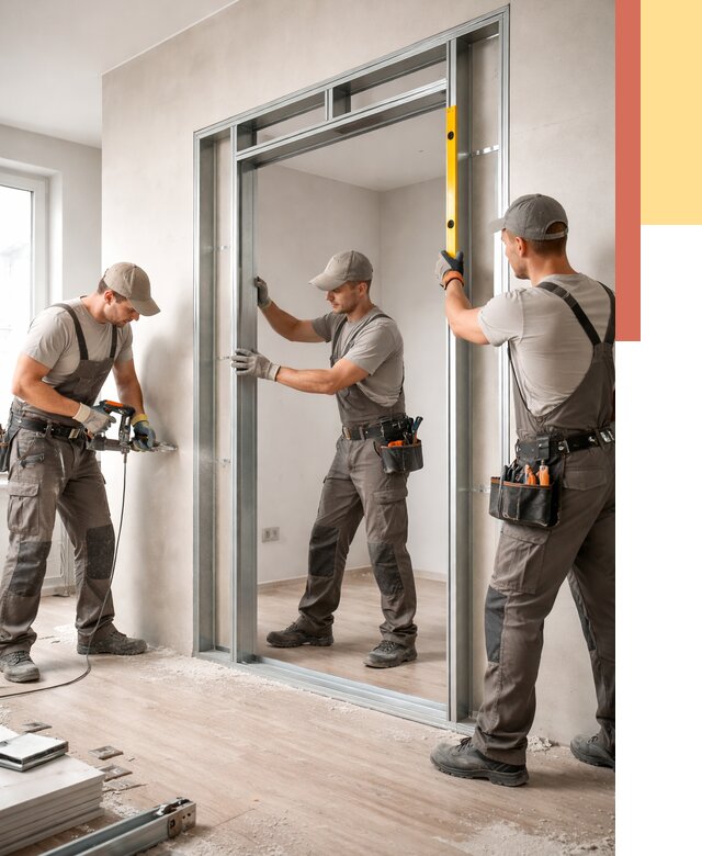 Устройство дверного проема в перегородке в Вятских Полянах от 4568 руб. под ключ | ОТДЕЛОЧНИК-Втс