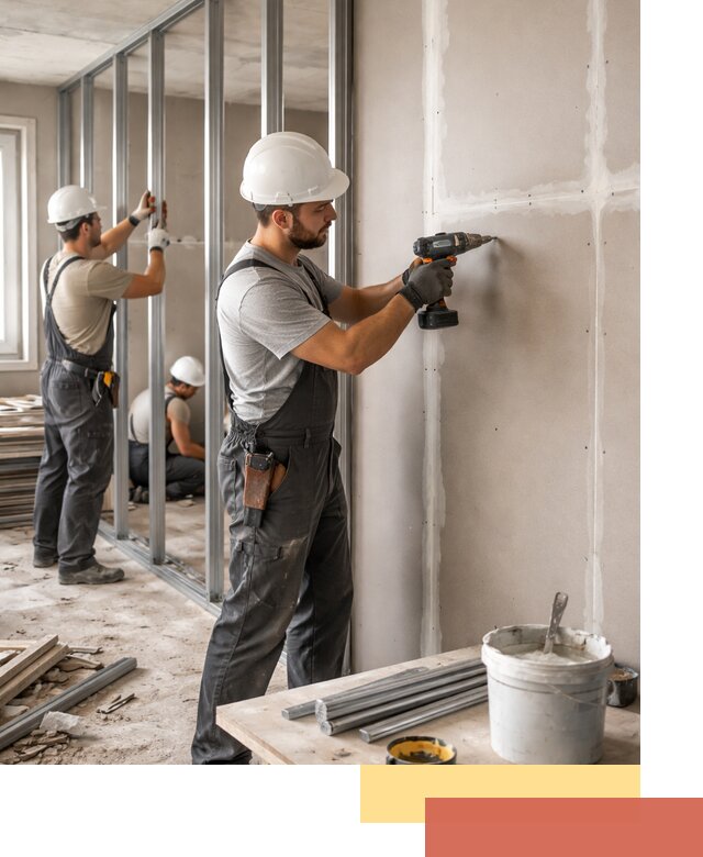 Перегородки из огнестойкого гипсокартона в Вятских Полянах под ключ