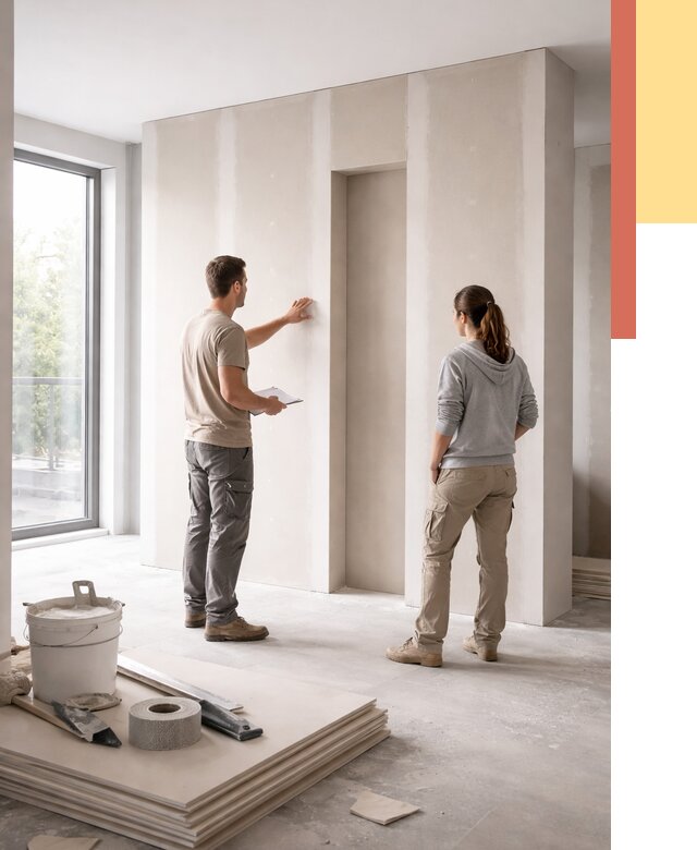 Зонирующая перегородка из гипсокартона в Вятских Полянах от 2842 руб. под ключ | ОТДЕЛОЧНИК-Втс