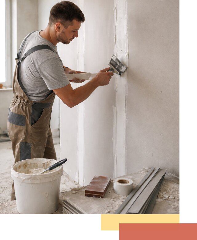 Шпаклевка перегородок из гипсокартона в Вятских Полянах качественно и быстро