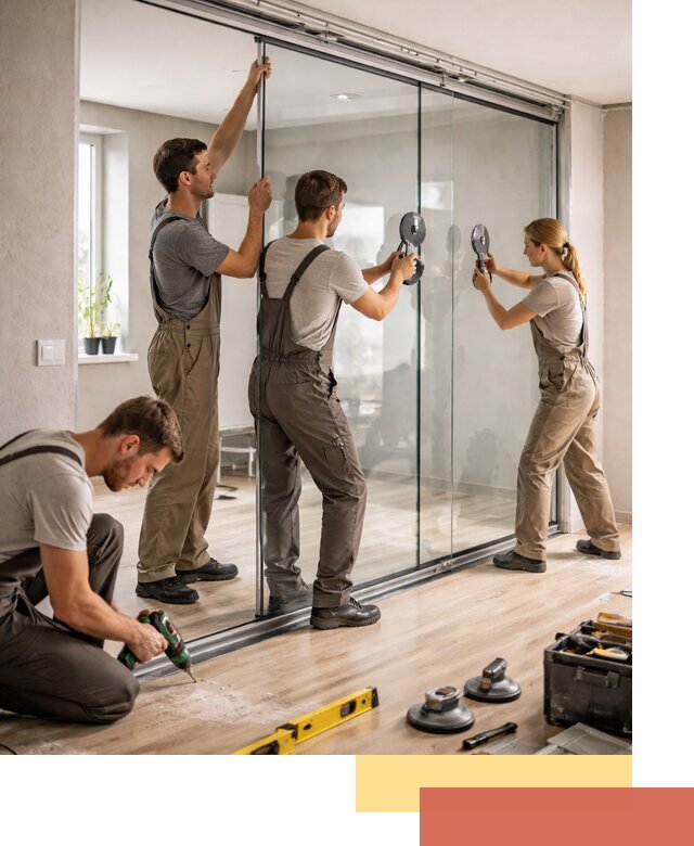 Изготовление стеклянных перегородок на заказ в Вятских Полянах