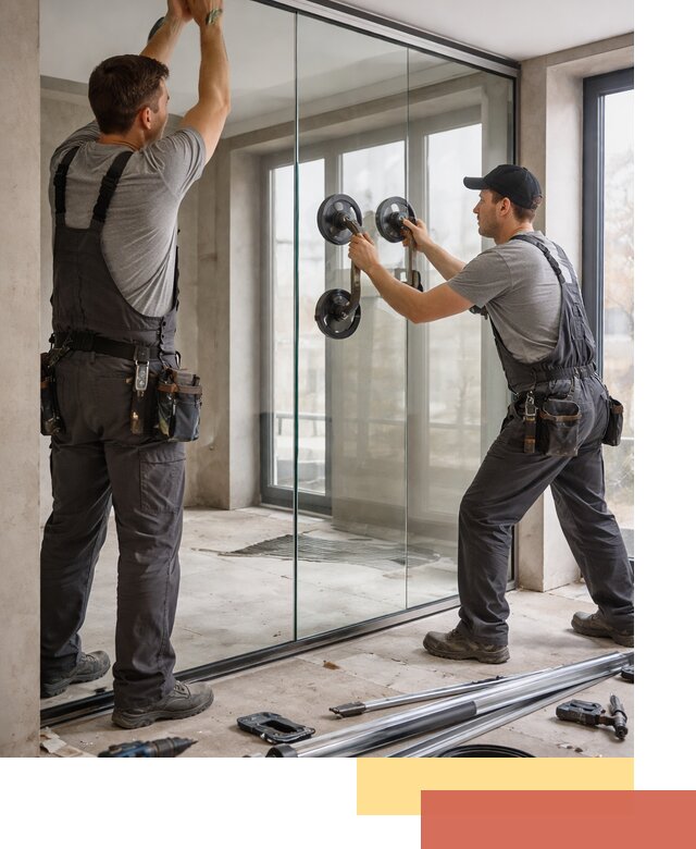 Цельностеклянные перегородки под ключ в Вятских Полянах