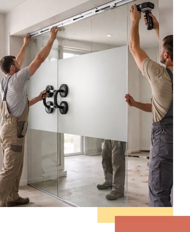 Матовые стеклянные перегородки под ключ в Вятских Полянах